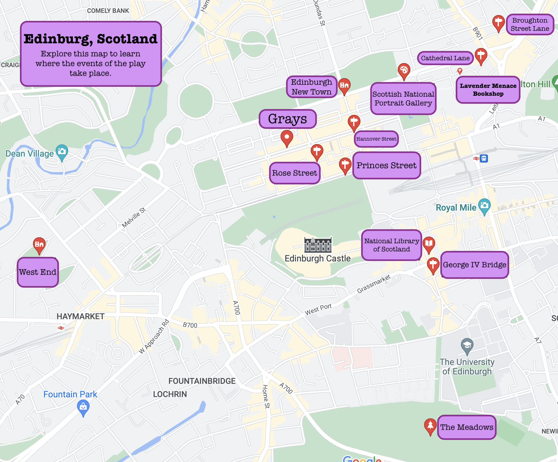 Map of Edinburg