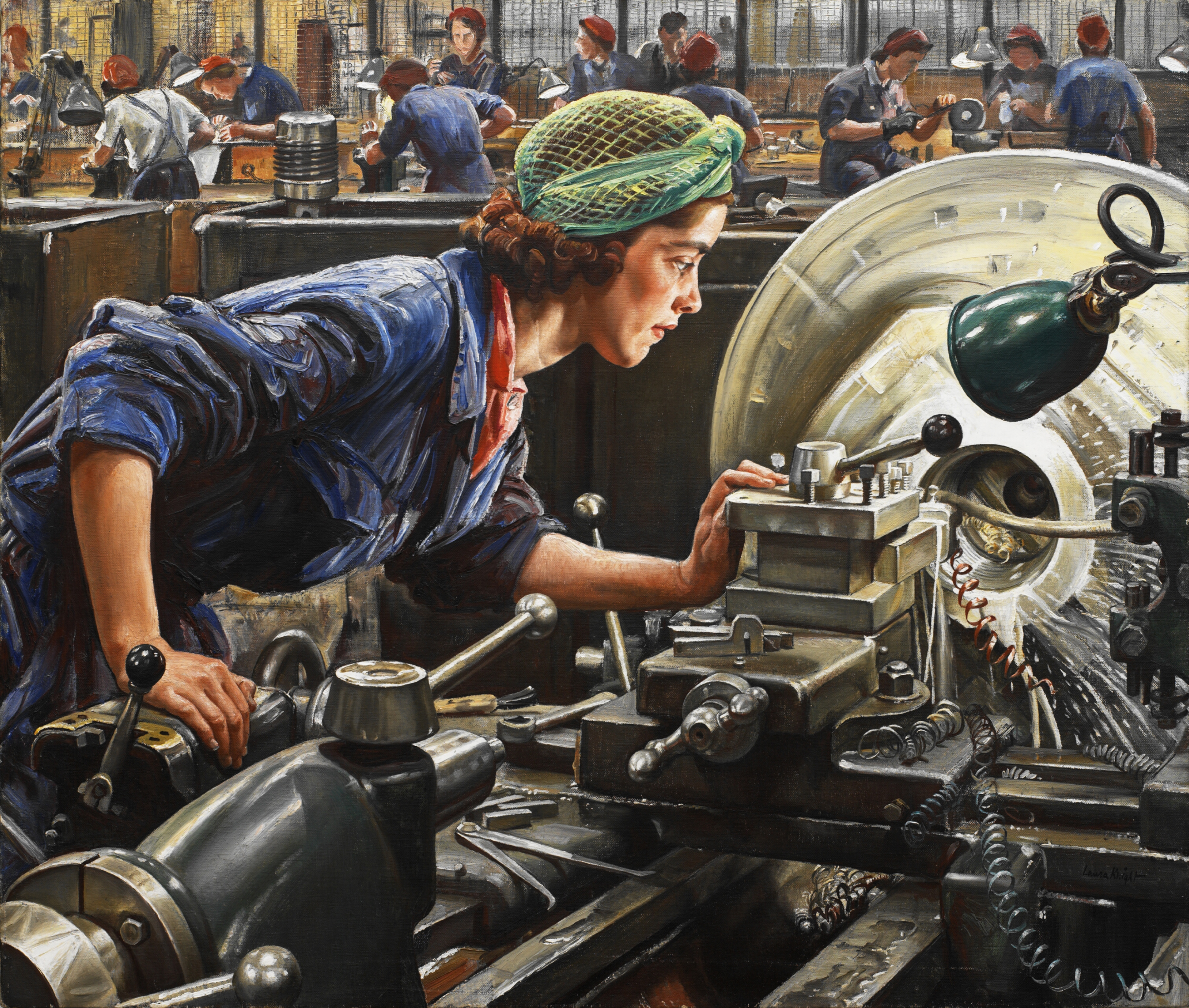 Ruby Loftus Painting by Laura Knight