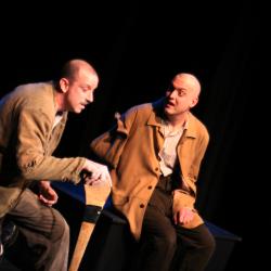 Charlie DelMarcelle and Mike Dees in <em>Trad</em> Photo: Katie Reing