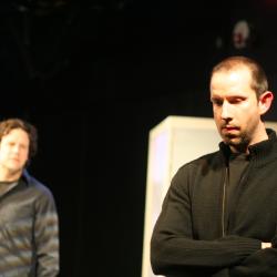 Jared Michael Delaney and Charlie DelMarcelle in <em>Skin Deep</em> Photo: Katie Reing