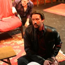 Jered McLenigan, Charlie DelMarcelle, and Mike Dees in <em>Made in China</em> Photo: Katie Reing
