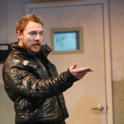 Jered McLenigan in <em>Gagarin Way</em> Photo: Katie Reing