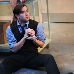 Kevin Meehan in <em>Gagarin Way</em> Photo: Katie Reing