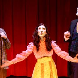 Jered McLenigan, Sarah Van Auken, and Mike Dees in <em>Dublin By Lamplight</em>.  Photo: Katie Reing 