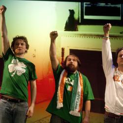Harry Smith, Adam Altman, and Jared Michael Delaney in The Hand of Gaul. Photo: Katie Reing