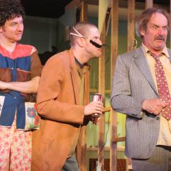 Harry Smith, Jake Blouch, and Bill Van Horn in The Walworth Farce. Photo: Katie Reing