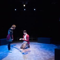 Joey Teti, Franchesca Piccioni, and Seth Reichgott in <em>Love, Lies and Taxidermy</em>. Photo: Plate 3 Photography