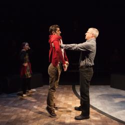 Joey Teti, Franchesca Piccioni, and Seth Reichgott in <em>Love, Lies and Taxidermy</em>. Photo: Plate 3 Photography