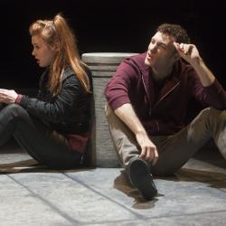 Katie Stahl and Liam Mulshine in Leper + Chip. Photo: Katie Reing.