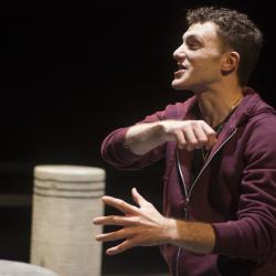 Liam Mulshine in Leper + Chip. Photo: Katie Reing.