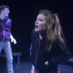 Katie Stahl and Liam Mulshine in Leper + Chip. Photo: Katie Reing.