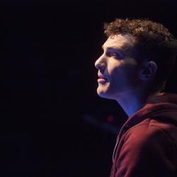 Liam Mulshine in Leper + Chip. Photo: Katie Reing.