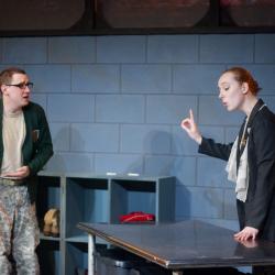 Johnny Smith and Isa St. Clair in The Radicalisation of Bradley Manning. Photo: Katie Reing