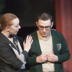 Johnny Smith and Isa St. Clair in The Radicalisation of Bradley Manning. Photo: Katie Reing