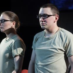 Johnny Smith and Campbell O'Hare in The Radicalisation of Bradley Manning. Photo: Katie Reing