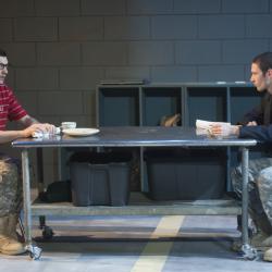 David Pica and Trevor Fayle in The Radicalisation of Bradley Manning. Photo: Katie Reing