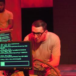 Johnny Smith and David Glover in The Radicalisation of Bradley Manning. Photo: Katie Reing