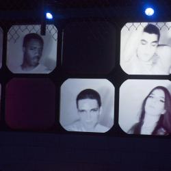 Johnny Smith, Campbell O'Hare, David Glover, David Pica, Isa St. Clair, and Trevor Fayle in The Radicalisation of Bradley Manning. Photo: Katie Reing