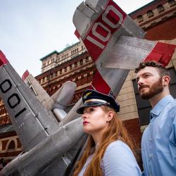 Rachel Brodeur and Liam Mulshine in a promotional image for A Holy Show. Photo: Wide Eyed Studios