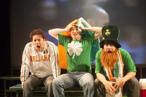 Jared Michael Delaney, Harry Smith, and Adam Altman in The Hand of Gaul. Photo: Katie Reing