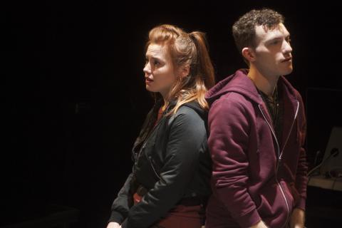 Katie Stahl and Liam Mulshine in Leper + Chip. Photo: Katie Reing.