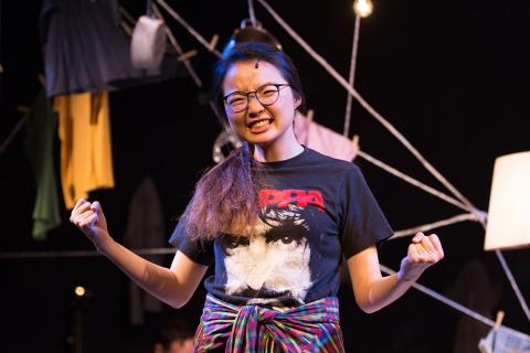 Claris Park as Duck in The Monster in the Hall. Photo: Plate 3